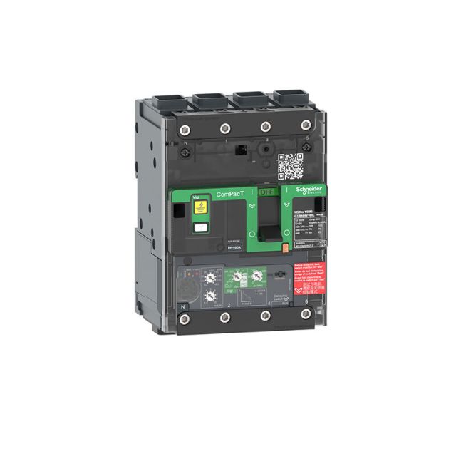 Circuit Breaker NSXm 63B 25kA 415V 4P MicroLogic 4.1 Trip Unit 25A EverLink Lugs C11B44V025L