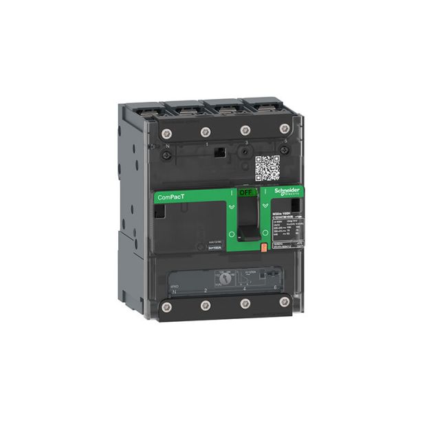 Circuit Breaker NSXm 63B 25kA 415V 4P3D TMD Trip Unit 25A Lugs Busbars C11B6TM025B