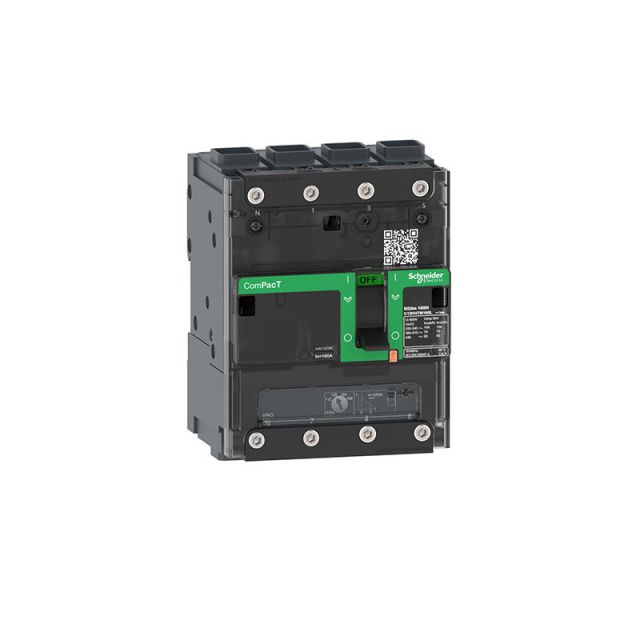 Circuit Breaker NSXm 63F 36kA 415V 4P3D TMD Trip Unit 16A EverLink Lugs C11F6TM016L