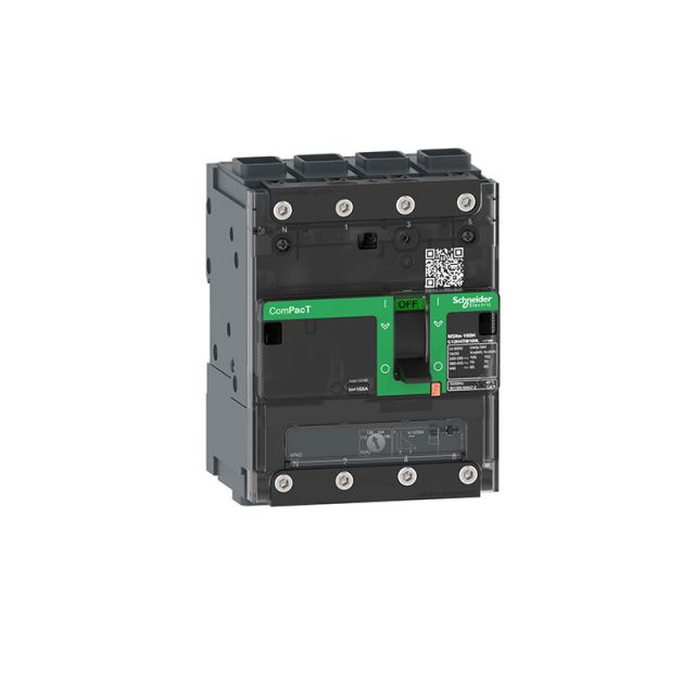 Circuit Breaker NSXm 63F 36kA 415V 4P3D TMD Trip Unit 63A EverLink Lugs C11F6TM063L