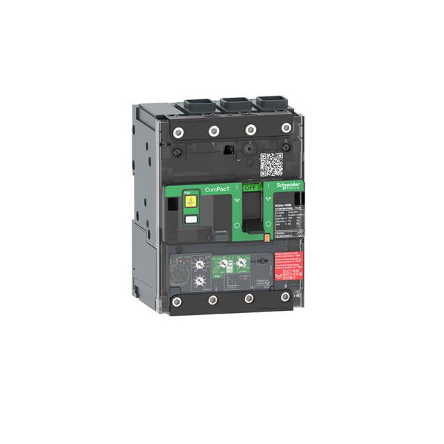 Circuit Breaker NSXm 63H 70kA 415V 3P MicroLogic 4.1 Trip Unit 50A EverLink Lugs C11H34V050L