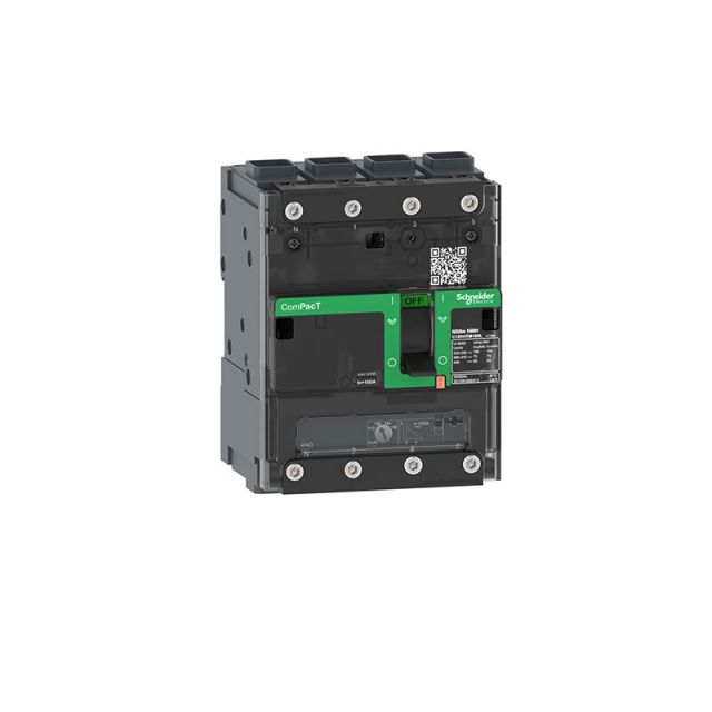 Circuit Breaker NSXm 63H 70kA 415V 4P4D TMD Trip Unit 16A EverLink Lugs C11H4TM016L