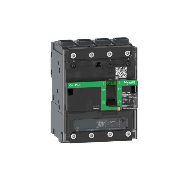 Circuit Breaker NSXm 63H 70kA 415V 4P4D TMD Trip Unit 25A EverLink Lugs C11H4TM025L