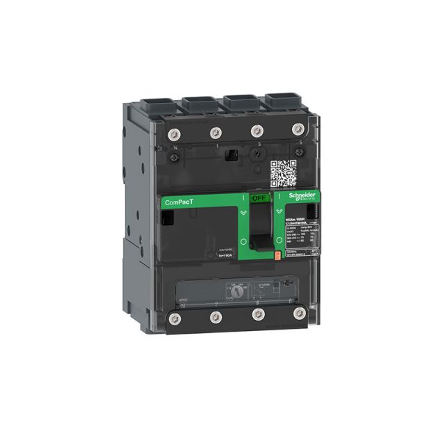 Circuit Breaker NSXm 63H 70kA 415V 4P3D TMD Trip Unit 63A EverLink Lugs C11H6TM063L