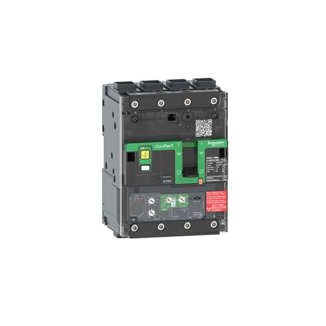 Circuit Breaker NSXm 160N 50kA 415VAC 4P MicroLogic 4.1 Trip Unit 100A EverLink Lugs C11N44V100L