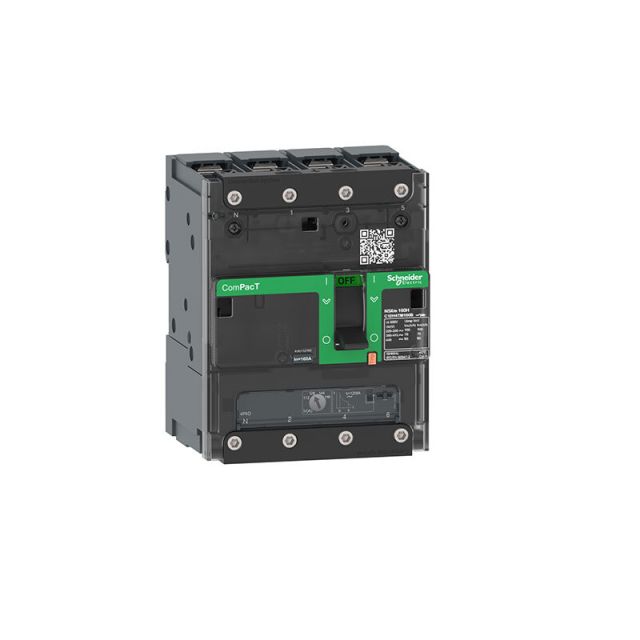 Circuit Breaker NSXm 160N 50kA 415VAC 4P4D TMD Trip Unit 100A Lugs Busbars C11N4TM100B