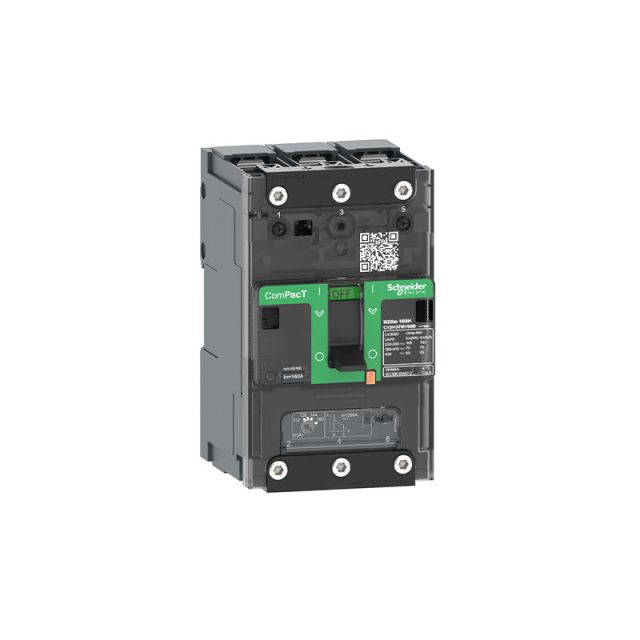 Circuit Breaker NSXm 160E 16kA 415VAC 3P TMD Trip Unit 160A Lugs Busbars C12E3TM160B