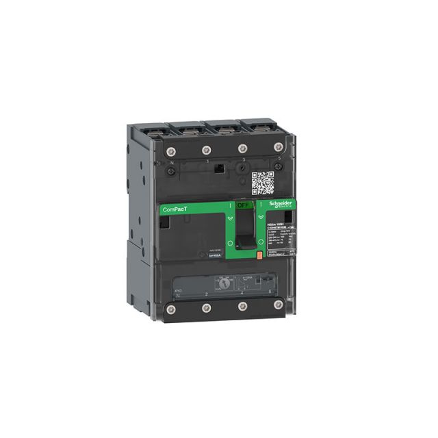 Circuit breaker NSXm 160H 70kA 415VAC 4P3D TMD Trip Unit 160A Lugs Busbars C12H6TM160B
