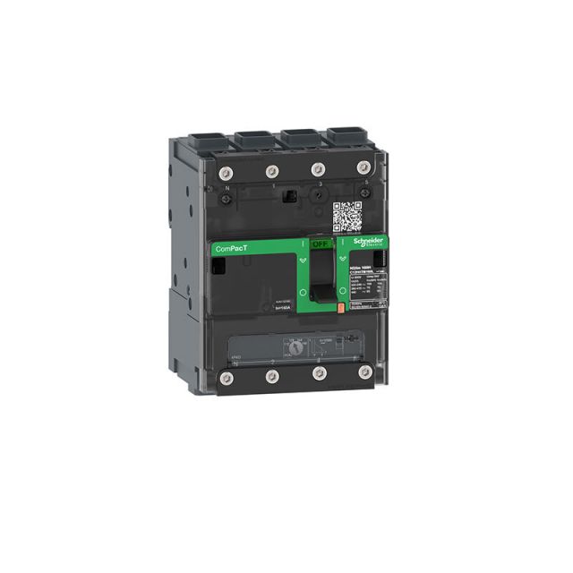Circuit Breaker NSXm 160H 70kA 415VAC 4P3D TMD Trip Unit 160A EverLink Lugs C12H6TM160L