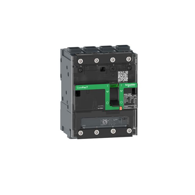 Circuit Breaker NSXm 160N 50kA 415VAC 4P4D TMD Trip Unit 160A EverLink Lugs C12N4TM160L