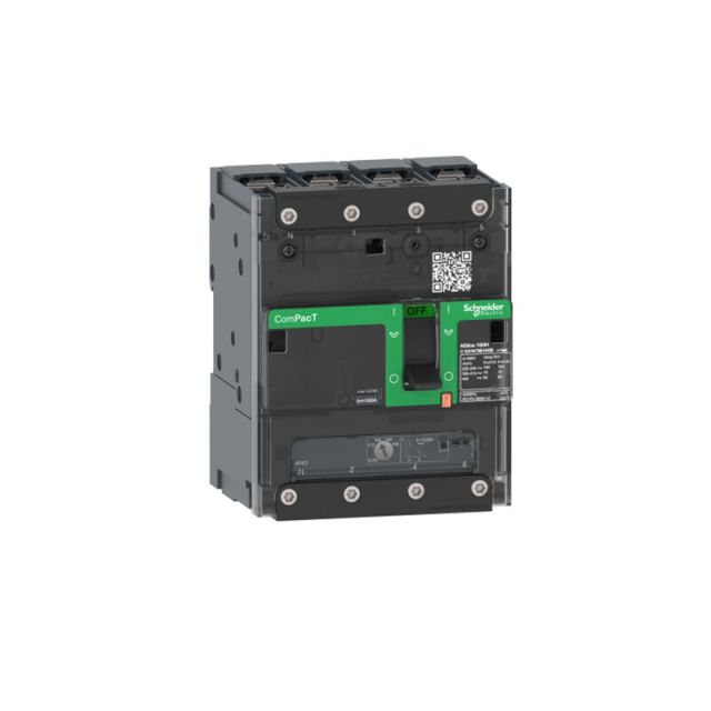 Circuit Breaker NSXm 160N 50kA 415VAC 4P3D TMD Trip Unit 160A Lugs Busbars C12N6TM160B