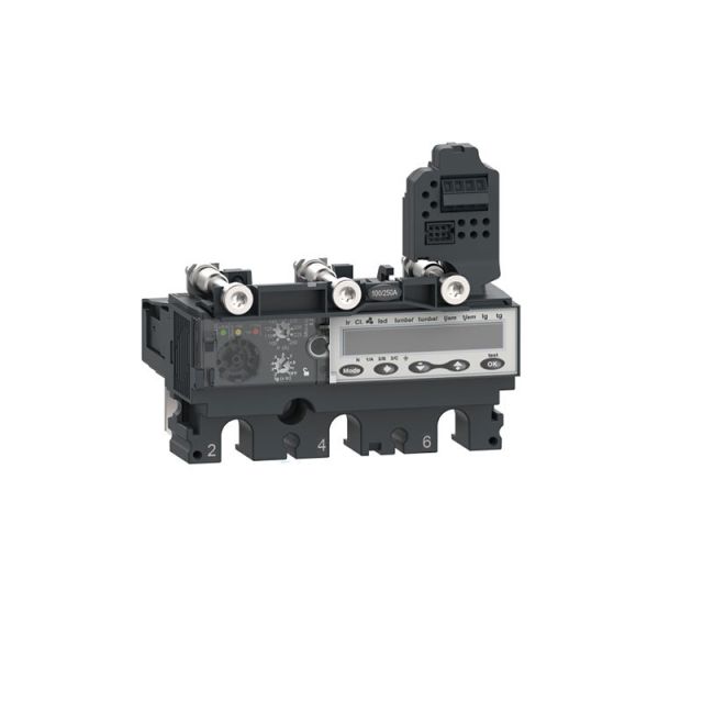 Trip Unit MicroLogic 6.2E NSX160/250 3P Basic & Ground Fault Protections Energy Meter 160A C1636E160