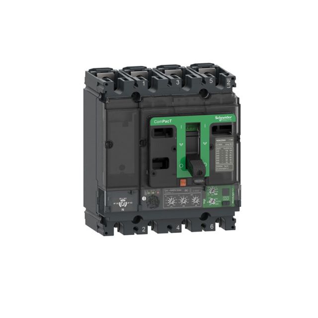 Circuit Breaker NSX160N 50kA 415VAC 4P MicroLogic Vigi 4.2 Trip Unit 100A C16N44V100