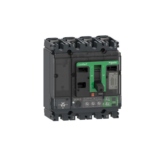 Circuit Breaker NSX250B 25kA 415VAC 4P MicroLogic Vigi 4.2 Trip Unit 100A C25B44V100