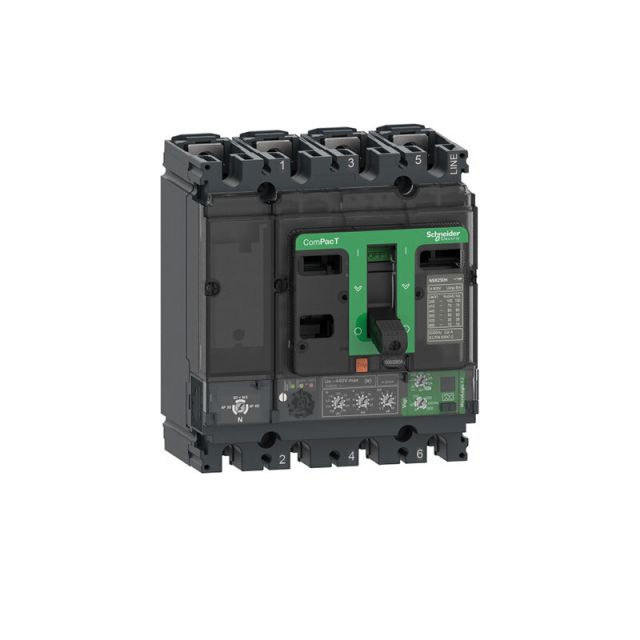 Circuit Breaker NSX250F 36kA 415VAC 4P MicroLogic Vigi 4.2 Trip Unit 100A C25F44V100