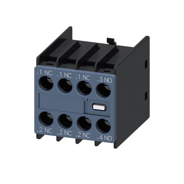 Auxiliary Contact Block S00...S3 Front Mounted 1NO+3NC    3RH2911-1HA13