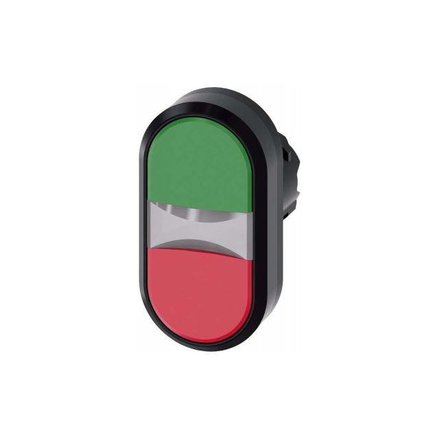 Button Double Light without indication Red/Green 3SU1001-3AB42-0AA0