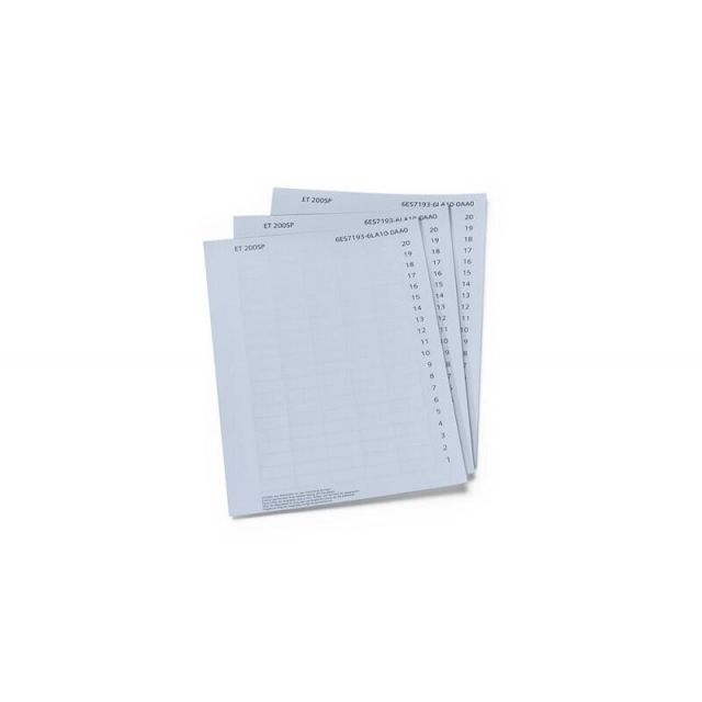 Label Light Grey ET200SP 1000 6ES7193-6LA10-0AA0
