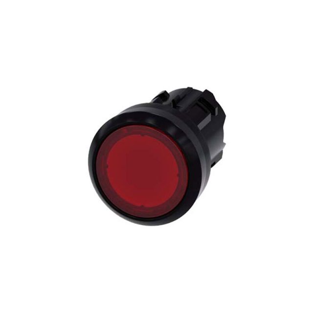 Illuminated Pushbutton 22mm Round Plastic Red 3SU1001-0AA20-0AA0