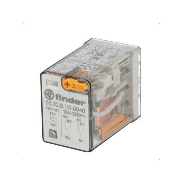 Auxilary Relay 5532 24VDC 2 Contacts with Push Button 55.32.9.024.0040 7553290244