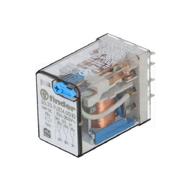 Auxilary Relay 5533 12VAC 3 Contacts with Push Button 7755338012