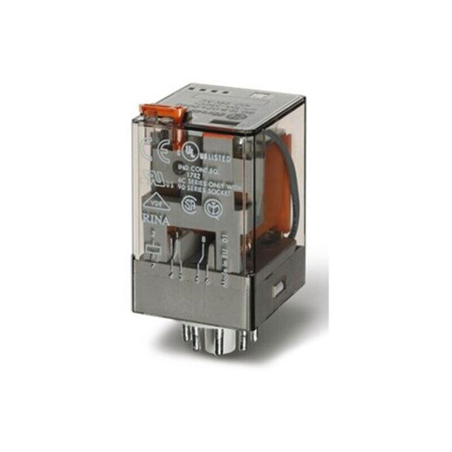 Auxilary Relay 6012 12VDC 2 Contacts with Push Button 7601290124