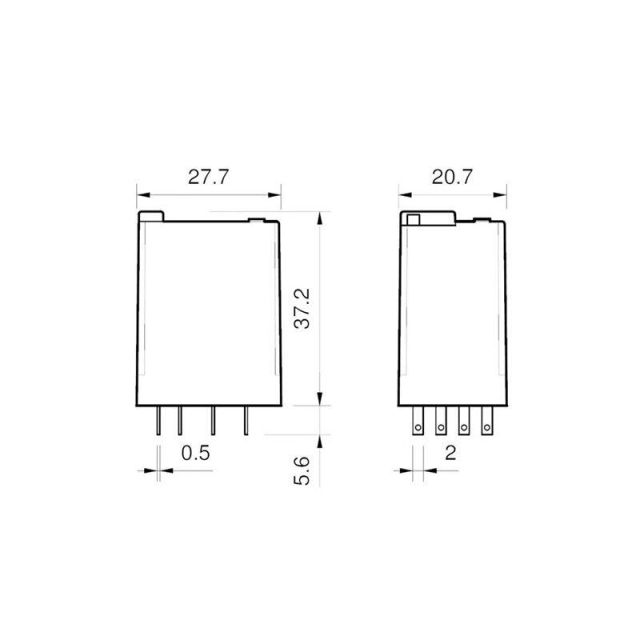 Auxilary Relay 5534 60VDC 4 Contacts with Push Button 7553490604