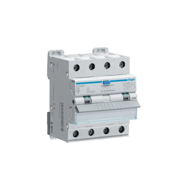 Residual Current Circuit Breakers with Overcurrent Protection 30mA 6kA 4-Poles 16A ADM466H