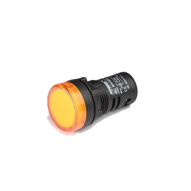 Ενδεικτική Λυχνία LED Φ22 24V Κίτρινο ZD22-22Y PR122Y 022-013024100