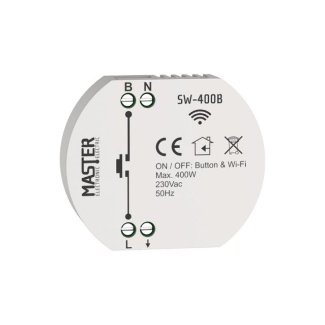 Smart Διακόπτης Κυτίου Wi-Fi 230VAC 400W SW-400B