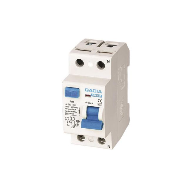 Residual Current Circuit Breaker 2x63A 30mA Gacia Type Ac 500-37001