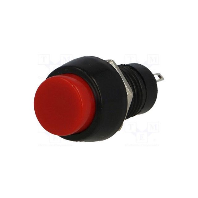 Button Push On Round Φ10 PBS-20B Red LZ 01.087.0065