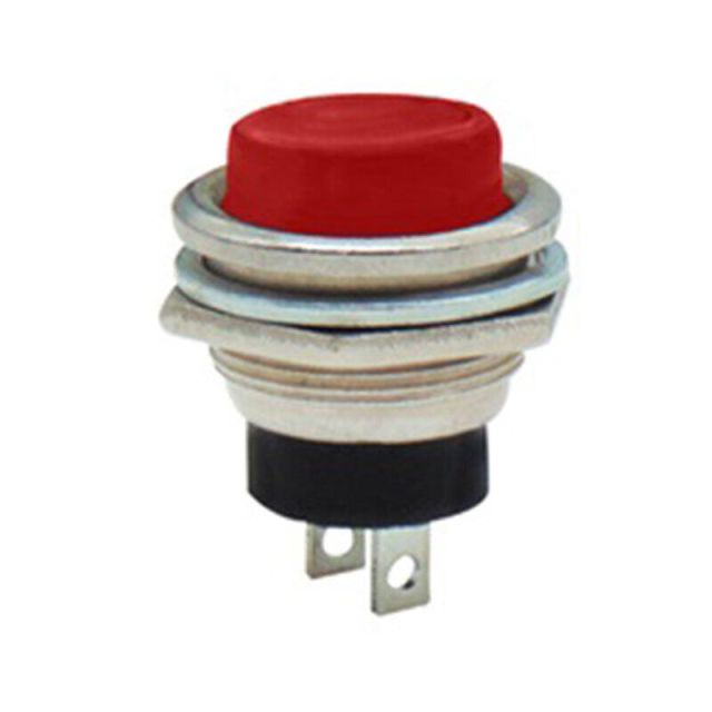 Push Button Round Φ16 Metallic 2A-250VAC Red 01.087.0028
