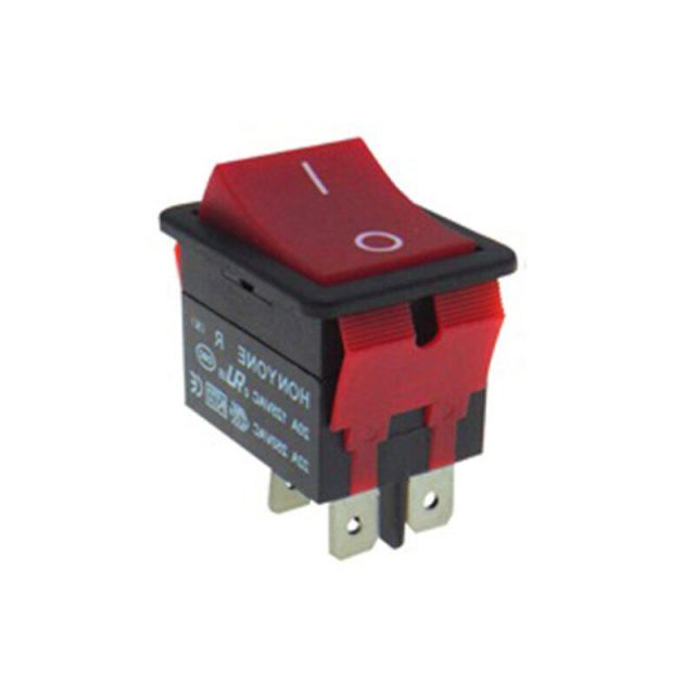 Big Switch Rocker 4Ρ 22Α-250V Red lR210 HNO 01.086.0124