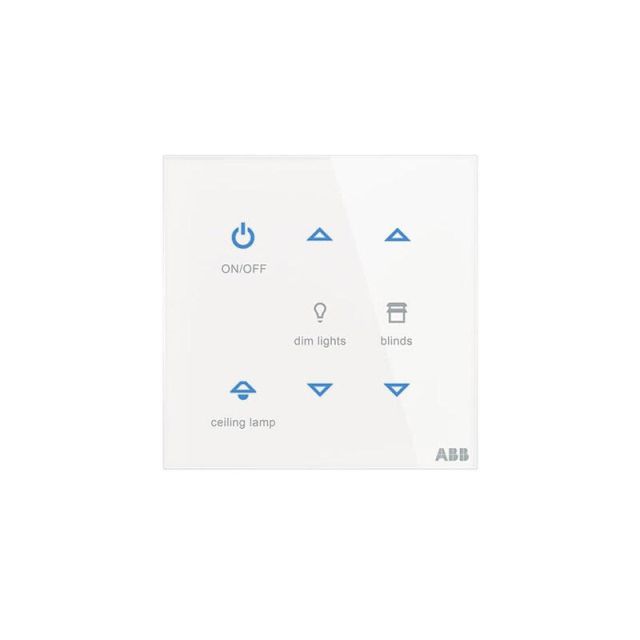 Recessed Touch Switch KNX with 6 Control Buttons Bus Coupler TB-U6.4.1-C6.6F 86x86mm FM 701176