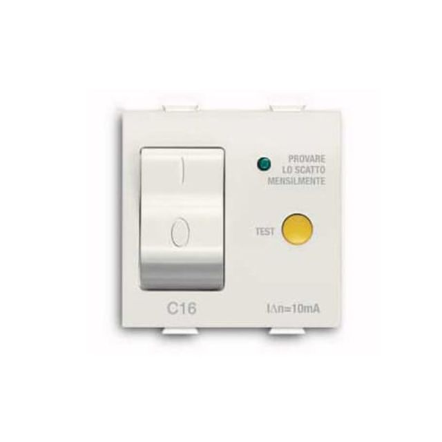 Chiara Automatic Switch RCBO 1P+N C16 10mA 1.5kA White 72077