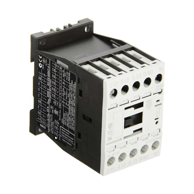 Contactor, 3P+1N/O, 3Kw/400V/Ac3