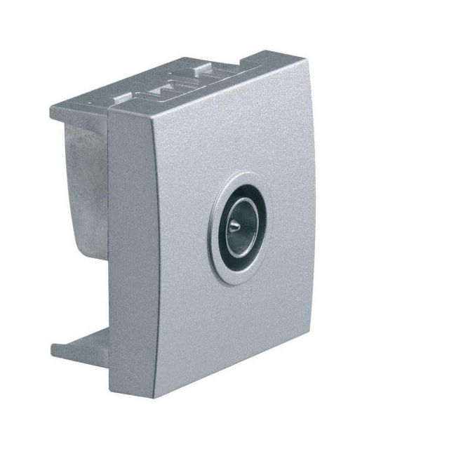 Systo TV Socket White Aluminium WS250T