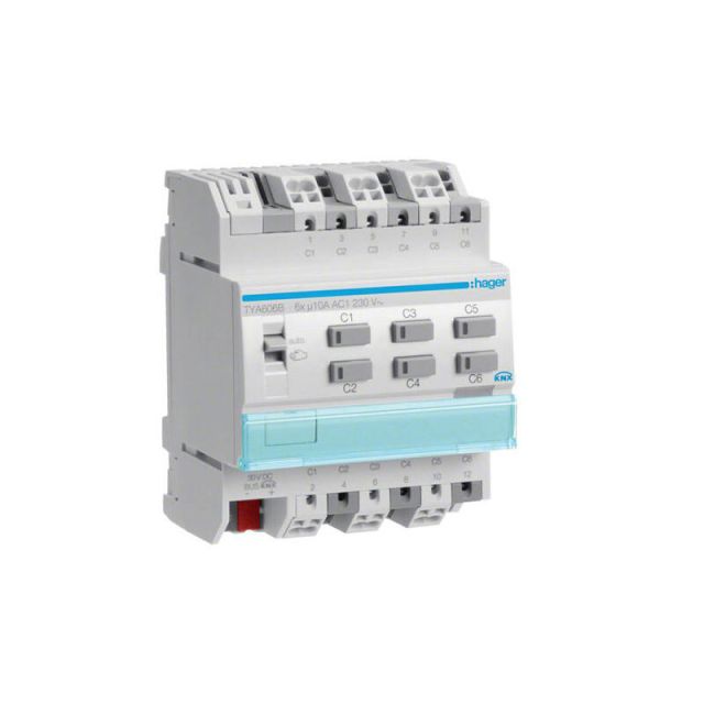 Actuator KNX 6 Lighting Commands / 3 Rolls PRO 10Α TYA606B