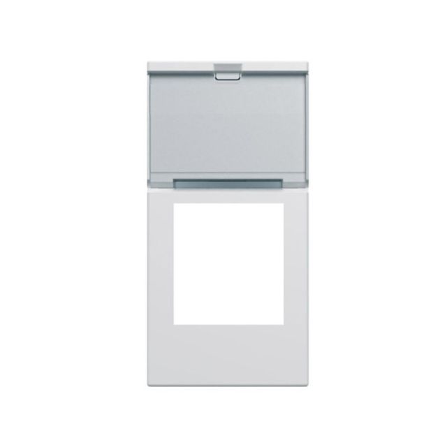 Gallery Plate RJ45-DATA with Inscription 1 Module White WXD205B
