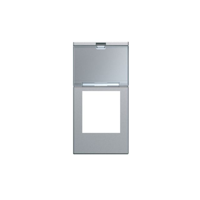 Gallery RJ45/DATA Cover Plate with Label 1 Module Aluminium WXD205T