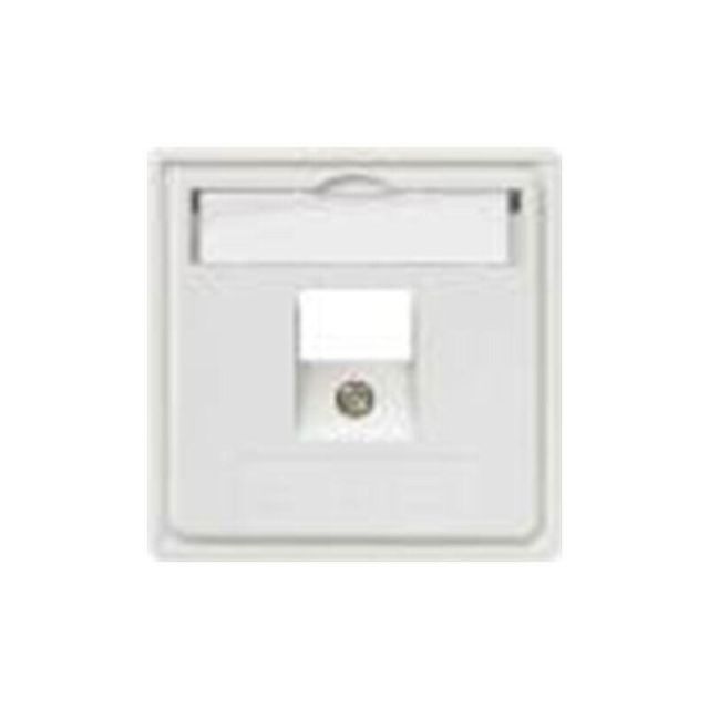 DeltaTelehpone RJ45 8P Socket Plate White 5TG1212