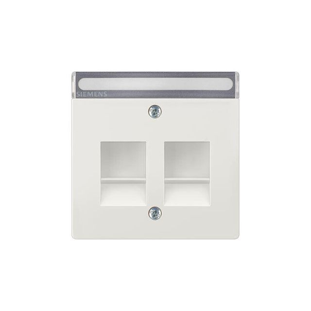 Delta Style 68x68mm Plate with Label Titanium White 5TG1343