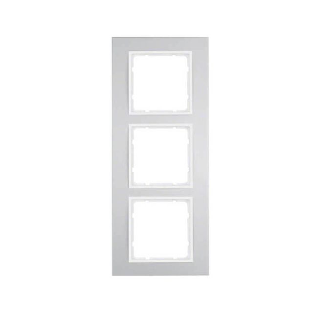 Berker B.3 Frame 3 Gangs White Aluminium 10133904