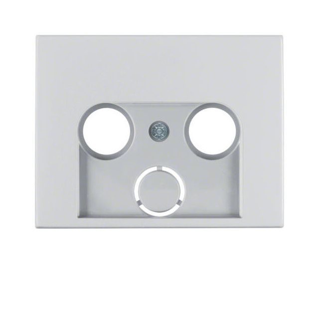 Berker K.5 TV/RD/SAT Socket Plate White Aluminium 12017013