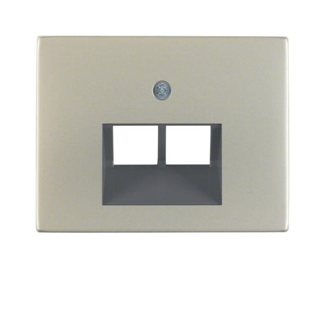 Berker K.5 Telephone/Network Socket 2 Gangs Stainless Steel 14097004