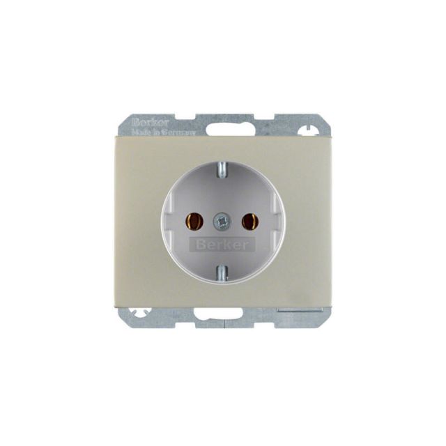 Πρίζα Σούκο με Βιδωτή Επαφή Berker K.5 Pearl Light Gray 41157004