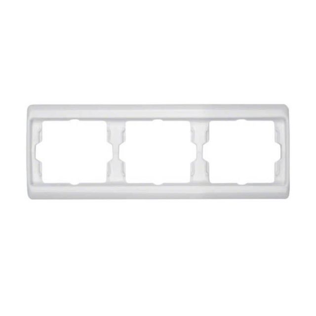 Berker R.Classic Frame 3 Gangs Horizontal Pure White 13730069