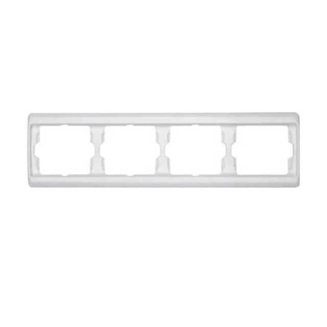 Berker R.Classic Frame 4 Gangs Horizontal Pure White 13830069