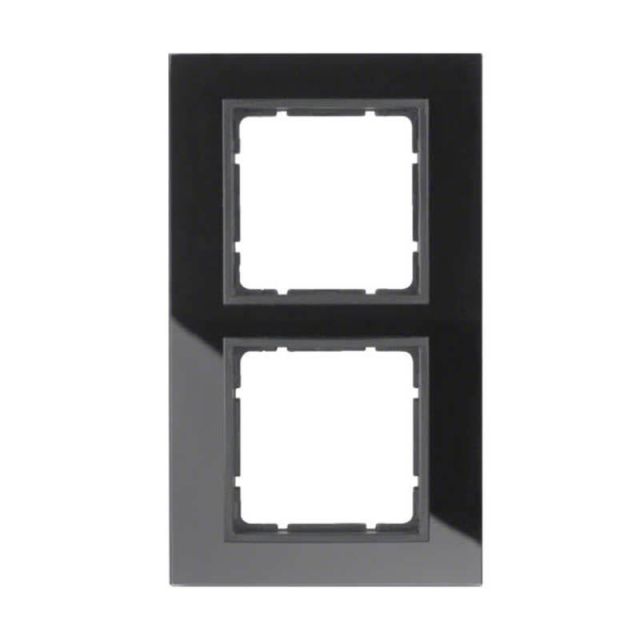 Berker B.7 Frame 2 Gangs Jet Black 10126616